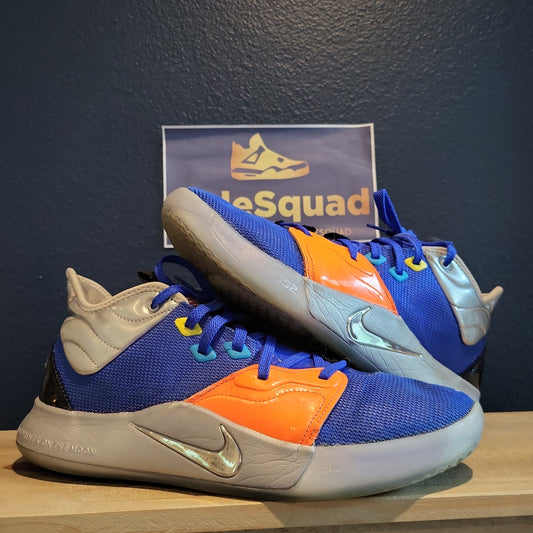 Pg3 NASA racer blue metallic silver used size 12 with box